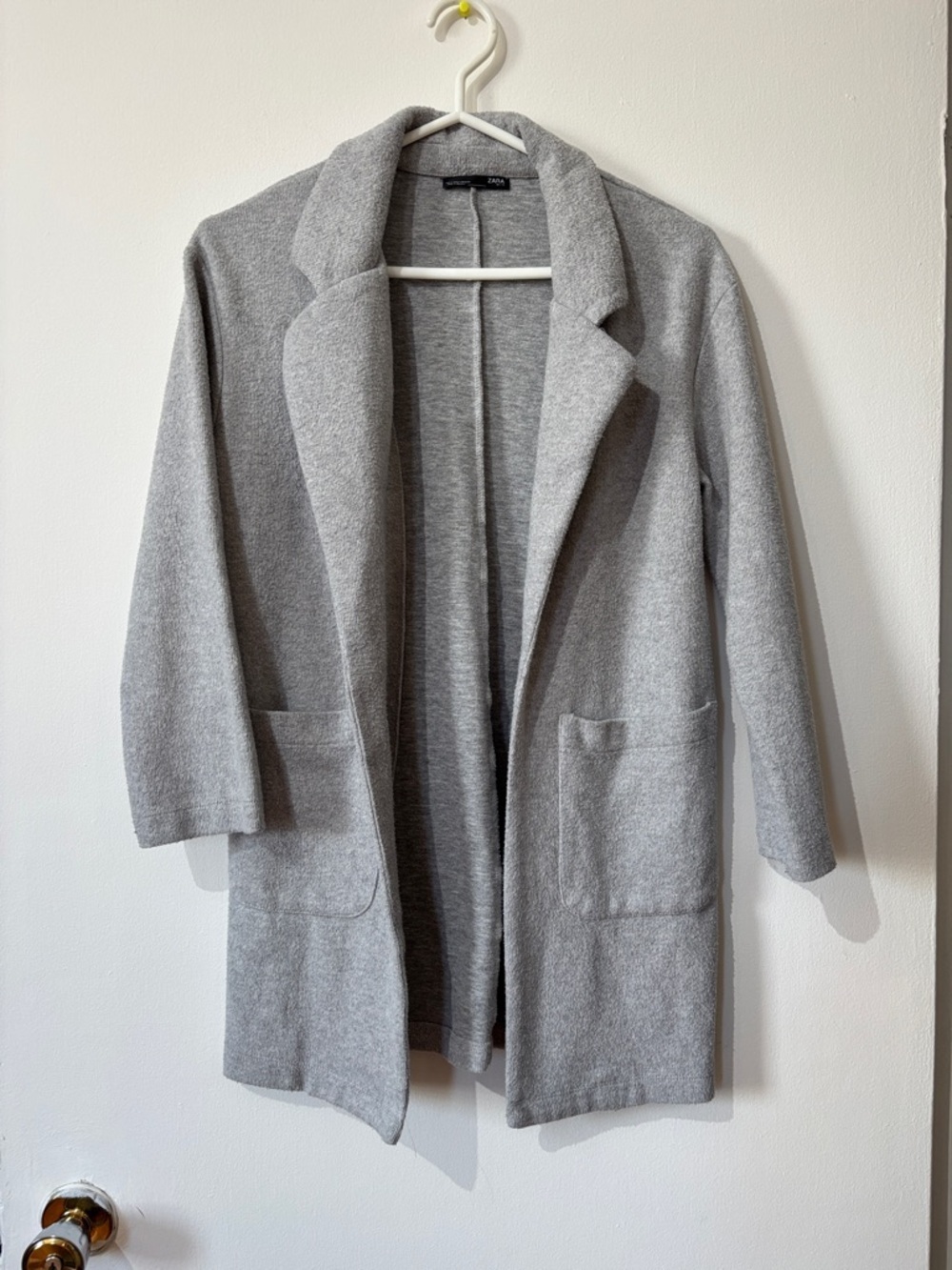 Zara Light Grey Open-Front Blazerigan